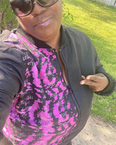 Royalty Purple - Jesus Bomber Jacket Christian Coat Windbreaker All Over Prints Printify